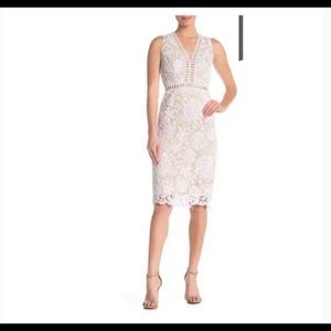 Love X Design lace and lattice midi dress